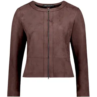 Kurzblazer BETTY BARCLAY "Kurzblazer mit Reißverschluss", Damen, Gr. 44, light maroon, Blazer Kurzblazer