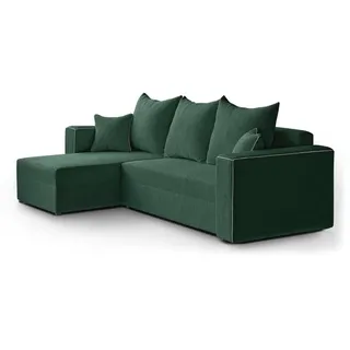 beautysofa Ecksofa Hamlet Cordstoff grün