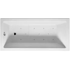 RIHO Lusso Plus Rechteck-Badewanne, mit Air-System, 170x80x48cm, 215 Liter, Einbau, 1-Sitzer, weiß, B00600, Ausführung: Version links