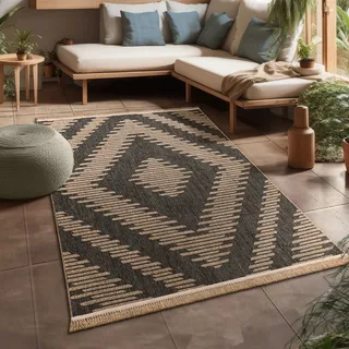 Paco Home Cologne 494 Outdoor-Teppich 120 x 160 cm Grau