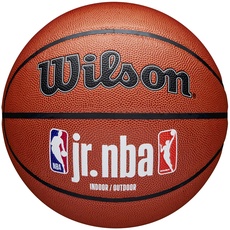 Wilson Basketball, Jr. NBA Authentic, Outdoor, Tackskin Cover, Größe: 7, Braun