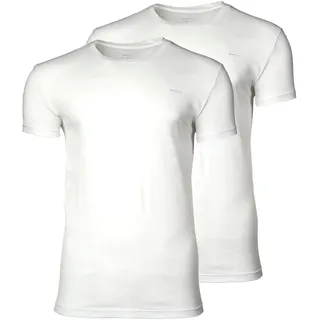 T-Shirt GANT "T-Shirt C-NECK T-SHIRT 2-PACK 2er Pack", Herren, Gr. M, weiß, Obermaterial: 100% Baumwolle CO., Shirts T-Shirt