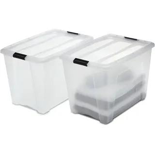 Iris Ohyama Aufbewahrungsbox 60 L 2-tlg. transparent
