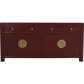 Fine Asianliving Chinesische Kommode chinesisches Sideboard chinesischer Schränke China Möbel Schrank Orientalischer Asiatischer 180x85x40 - Rot