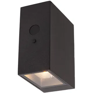 Lucide Bolton Wandleuchte Außen Solar LED Dim. 2850K/3150K IP54 - Tag/Nachtsensor - Schwarz