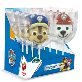Relkon Marshmallow Lollipops, Paw Patrol Design, 12 x 45g | Für alle Paw Patrol Fans