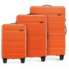 WITTCHEN COMODO Line Kofferset Reisekoffer Hartgepäck aus ABS TSA Schloss Größe (S+M+L) Orange