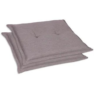 Gartensitzkissenset , Taupe , Textil , 2-teilig , Uni , Füllung: Schaumstoff, Vlies , 50x50 cm , Oeko-Tex® Standard 100 , pflegeleicht, hochwertige Qualität, langlebig, für den Außenbereich geeignet , Gartenmöbel, Gartenpolster & Auflagen, Gartenkissen