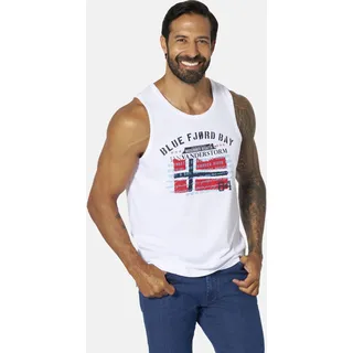 Muskelshirt JAN VANDERSTORM "Tanktop OLOF", Herren, Gr. L, weiß, Obermaterial: 100% Baumwolle CO., Tops Muskelshirt