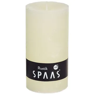 SPAAS 6 Rustikale Stumpenkerze 68/130 mm, ± 60 Stunden, ohne Duft - elfenbein
