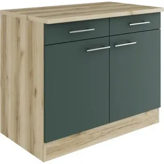 Optifit Unterschrank mit Schublade und Drehtür Savona405 BxTxH 100 x 60 x 84,8 cm grün matt zerlegt KUSA U106-9+ - Grün
