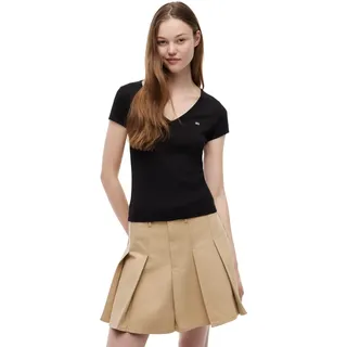 Tommy Hilfiger Tommy Jeans Slim Essential Rib Kurzarm-t-shirt - Black - L