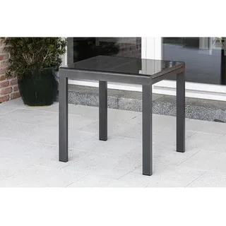 Merxx Semi-Balkonausziehtisch Gartentisch 80-120 x 70 x 75,5 cm Graphit