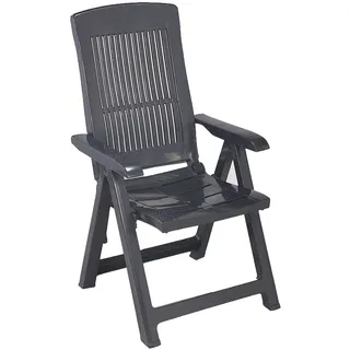 PROGARDEN Tampa Klappsessel 61 x 60 x 111 cm anthrazit