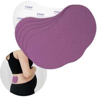Reer mama Kinesiotape | Schwangerschaftstape zur Unterstützung des unteren Rückens | selbstklebend & anwendungsfreundlich | hypoallergene Materialien | 6 Stück, lila