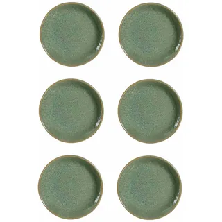 Matera Keramikteller 16,3 cm grün 6er Set
