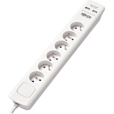 Eaton, Steckdosenleiste, 6-Outlet Surge Protector with USB Charging - French Type E Outlets 220-250V 16A 1.8m (6 x, CEE 7/5, 1.83 m)