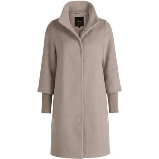 Kurzmantel ZERO "Kurzmantel mit Stehkragen", Damen, Gr. 42, schwarz (taupe melange), Obermaterial: 83% Polyester PES. 9% Polyacryl PAN. 8% Viskose CV., Mäntel Kurzmantel