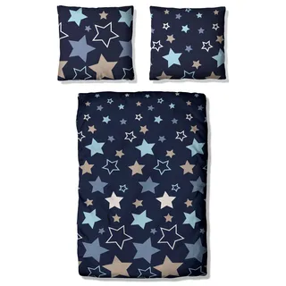 my home Bettwäsche »Dreamer in Gr. 135x200 oder 155x220 cm, ideal für Weihnachten« 2 tlg. Fleece kuschelig warm im Winter, Weihnachtsbettwäsche, Winter, blau