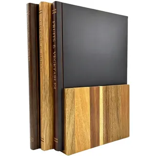 Schneidebrett Bibliothek Buchschneidebrett 3er Set mit Ständer | Holzbrett Küche Buchdesign Küchenbretter mit Lebensmittelkennzeichnung, Schneidebretter Holz für Brot, Gemüse, Fleisch
