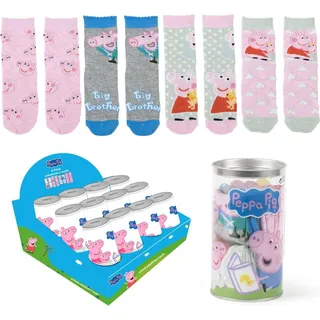 CERDÁ LIFE'S LITTLE MOMENTS Unisex Kinder Peppa Wutz Socken, 4 Stück (4er Pack)
