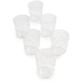 Zafferano Party Gläser Set aus Borosilikatglas im Polka Dot Design (Rosa)