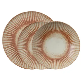 Arthur Krupp Geschirrset Sunlight - Rot 12-teilig - Rot