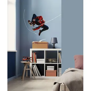 KOMAR Wandtattoo Marvel Spider-Man Night - Größe 50 x 70 cm - Wandsticker, Kinderzimmer, Wanddekoration, Blau,rot