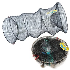 BPS FISH OZL-11031 Fischernetz, Netz, Garnelenkorb, faltbar, 2 Größen zur Auswahl (Durchmesser 30 cm, Länge 60 cm)