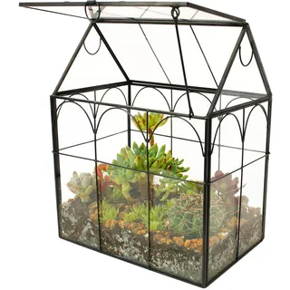 ElegantLife Geometrisches Terrarium aus Glas für Sukkulenten und Luftpflanzen (Keine Pflanze im Lieferumfang enthalten)