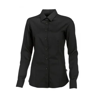 BP 1560-682-32-38 Bluse für Frauen, Lange Ärmel mit Manschetten, 125,00 g/m2 Stoffmischung mit Stretch, schwarz, 38