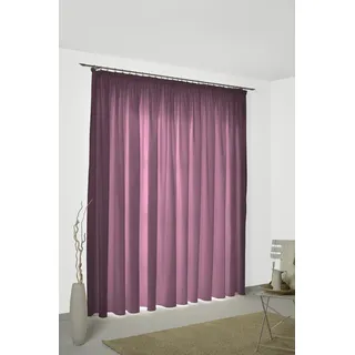 Vorhang WIRTH "Felsted" Gr. 3, lila (beere), B:132cm H:220cm, Jacquard, Polyester, Gardinen, Vorhang