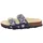 Fussbettpantoffel Blau/Mehrfarbig 34