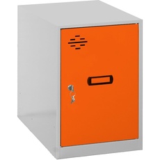 Simon Rack Schließfächer aus Metall, Grau/Orange, 475x400x500