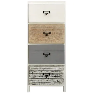 Mobili Rebecca Kommode Weiß Holz, 24x79x30 cm, - Sideboards, Kommoden