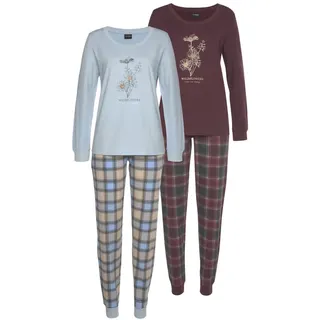 VIVANCE Dreams Pyjama 2 Stück, 4 tlg. mit Frontdruck, bunt