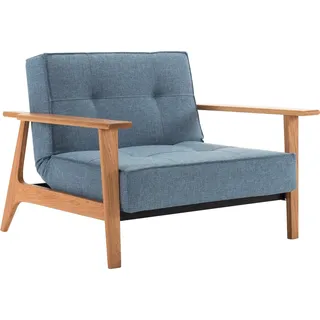 Innovation Living Relaxsessel Splitback Polyester 112 x 79 x 99 cm Blau mit verstellbarer Rückenlehne