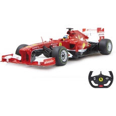 JAMARA 403090 - Ferrari F1 1:12 2,4GH - zoffiziell lizenziert, bis zu 1 Stunde Fahrzeit bei ca. 9 Km/h, perfekt nachgebildete Details, hochwertige Verarbeitung, Rot