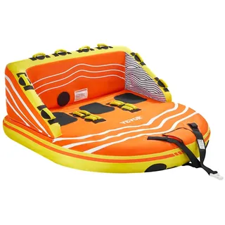 Vevor Fun Tube Set zum Bootfahren, Aufblasbare Schleppboote für 1–3 Personen, 231 kg Wassersport-Schleppschlauch zum Ziehen von Booten – mit Haltegriffen, Schlepppunkten und Sicherheitsventil