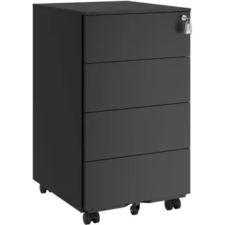 Songmics Rollcontainer 45 x 39 x 69 cm tintenschwarz