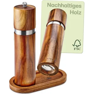Praknu Salz-/Pfeffermühle Akazienholz unbefüllt