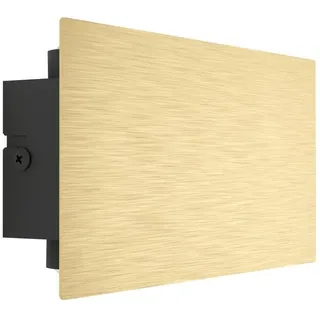 EGLO LED Wandleuchte innen Talamello, rechteckige Wandlampe mit indirekter Beleuchtung, Wandspot für Flur und Wohnzimmer, Metall in Gold-gebürstet, warmweiß, 4 x 20 cm