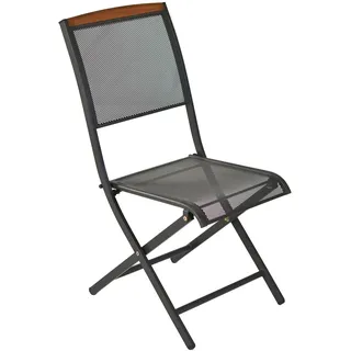 Merxx Patmos Gartensessel 42,5 x 110 x 21 cm grau/schwarz 2 St.