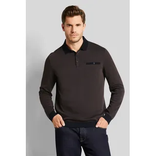 bugatti Langarm-Poloshirt, in 2-tone-Optik bugatti cognac 4XL