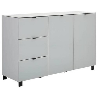 hom'in Hom`in Sideboard Grau, Hellgrau, - 165x105.1x52.5 cm,