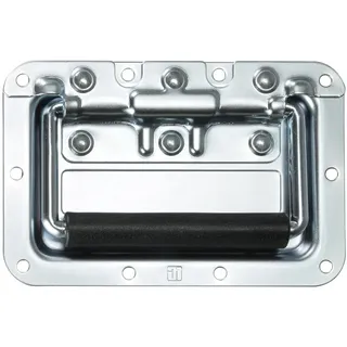 Adam Hall Hardware 34082 - Klappgriff mittel gefedert in Einbauschale | 8 mm tief
