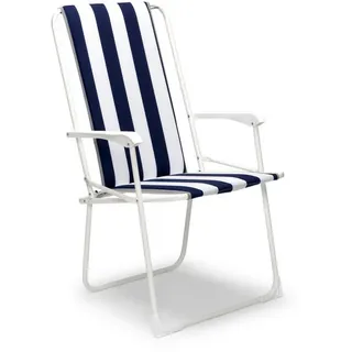 BEST Freizeitmöbel BEST Chiemsee Klappstuhl 56 x 53 x 93 cm blau/weiß