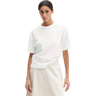 T-Shirt MARC O'POLO, Damen, Gr. S, weiß, Slub, Obermaterial: 100% Baumwolle, regular fit normal, Rundhals, Shirts T-Shirt, regular aus Slub-Jersey