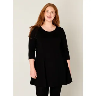 Base Level Curvy Tunikashirt "Aria" Große Größen, schwarz