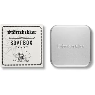 Störtebekker® Premium Seifendose mit Abtropfgitter für Rasierseife und Festes Shampoo - Seifenschale zum Reisen - Seifenschale mit Ablauf - Festes Shampoo Seifendose - Metalldose - Seifenbox